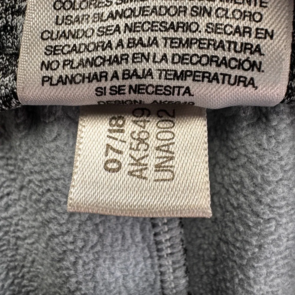 Adidas Track Pants‎ Boys XL 18/20 Gray Heather Stripe Fleece Lined Straight Leg
